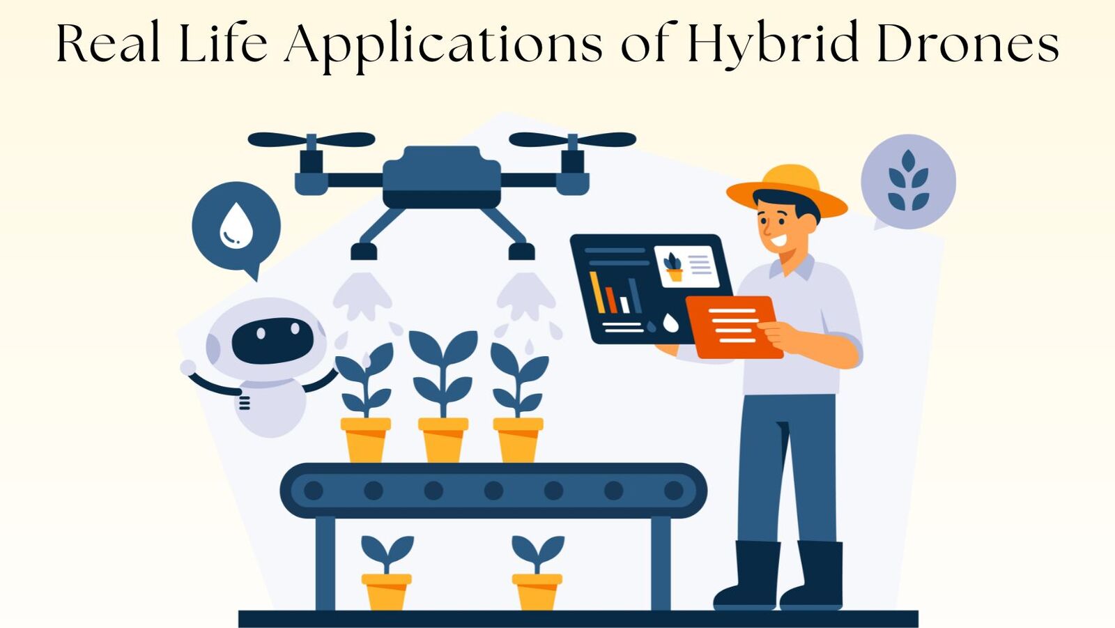 Real Life application of hybrid drones