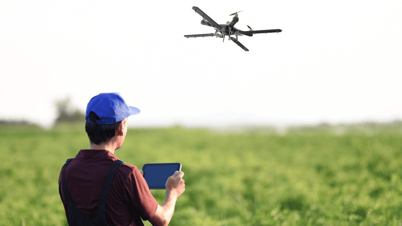 Man flying drone