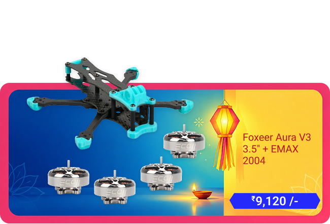 Foxeer Aura V3 3.5 inch + EMAX 2004 combo - Rs 9,120