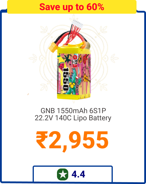 GNB 1550mAh 6S1P 22.2V 140C Lipo Battery - Save up to 60% - Rs 2,955