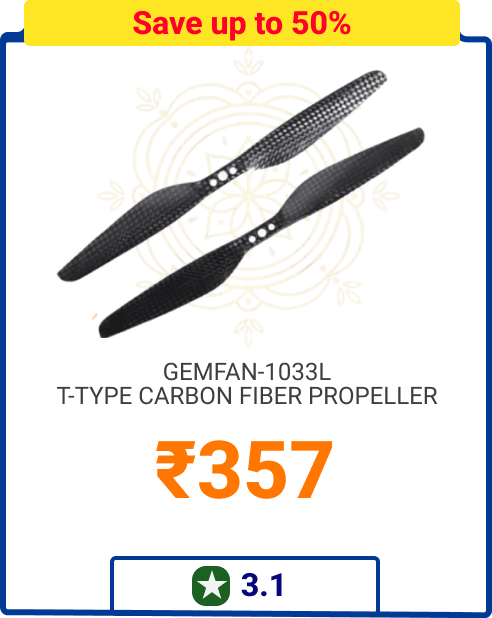 GEMFAN-1033L T-TYPE CARBON FIBER PROPELLER - Save up to 50% - Rs 357