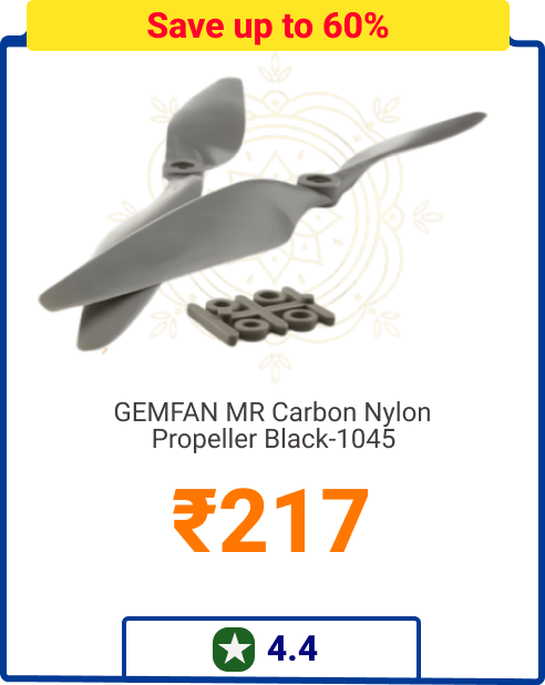 GEMFAN MR Carbon Nylon Propeller Black-1045 - Save up to 60% - Rs 217