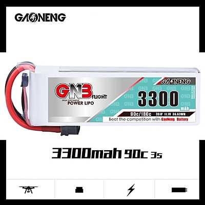 GNB 3300mAh 3S1P 11.1V 90C Lipo Battery