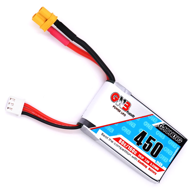 GNB-450MAH 2S1P 7.4V 80C SQUARE TYPE LIPO BATTERY GNB-450MAH 2S1P 7.4V 80C SQUARE TYPE LIPO BATTERY