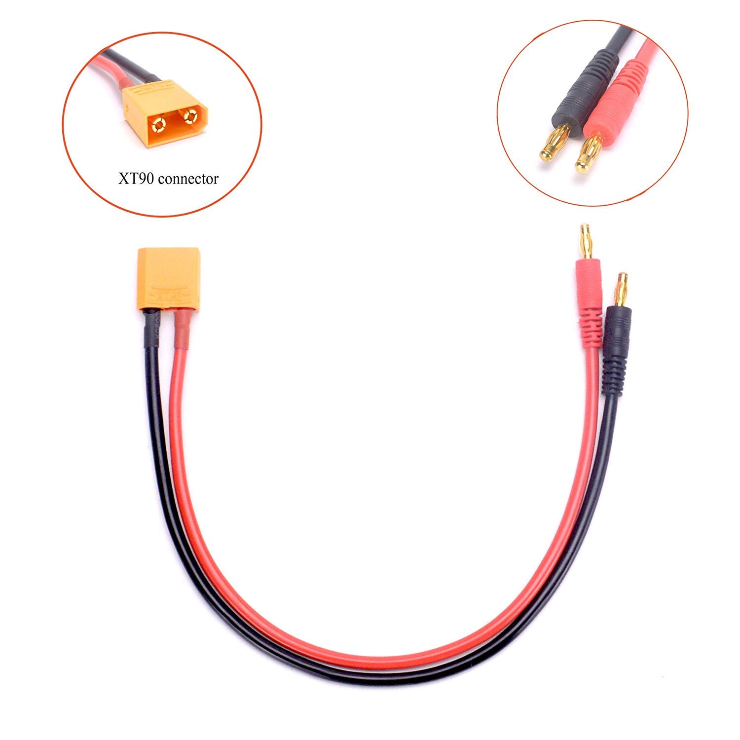 AMASS XT90 to Banana Plug Charge Cable AMASS XT90 to Banana Plug Charge Cable