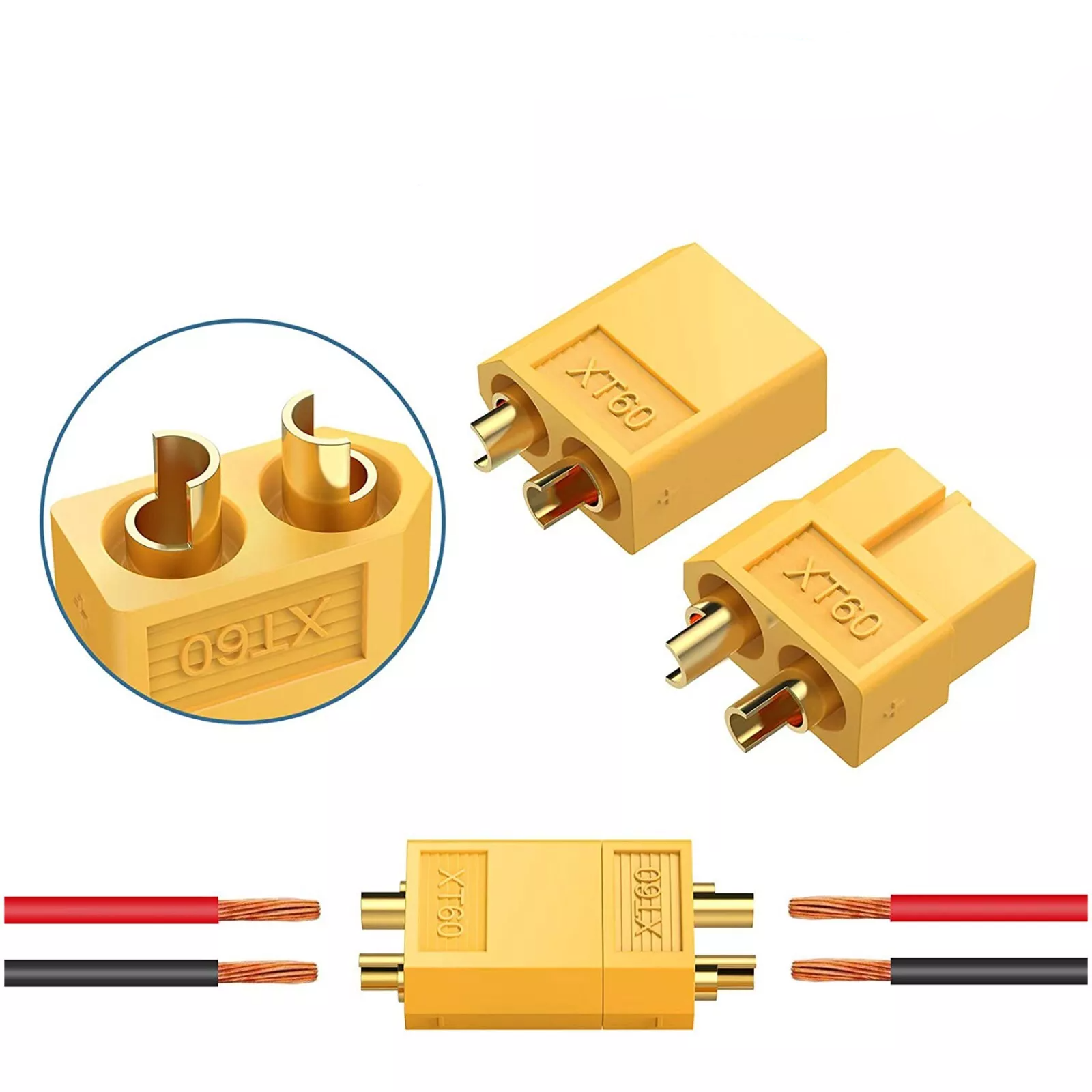 Amass XT60 connector Male+Female Pack of 5 Amass XT60 connector Male+Female Pack of 5