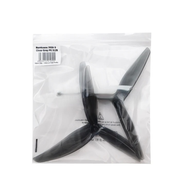 GEMFAN 7050 Hurricane PC 3 Blade - Clear Gray (2Pairs) GEMFAN 7050 Hurricane PC 3 Blade - Clear Gray (2Pairs)