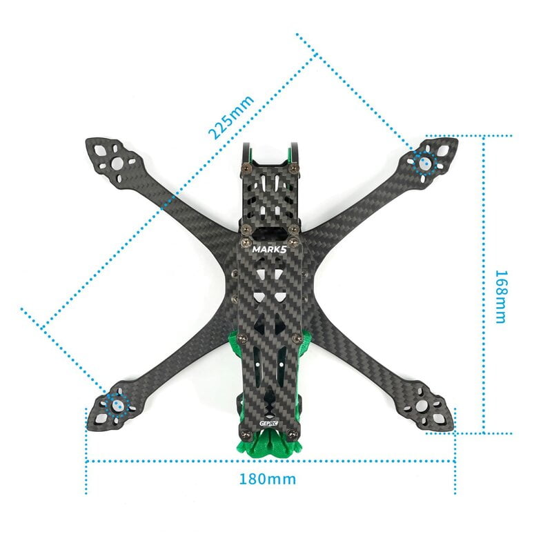 GEPRC GEP MK5X O3 Squashed X Frame Kit GEPRC GEP MK5X O3 Squashed X Frame Kit