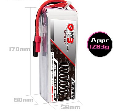 GNB 10000mAh 6S1P 22.2V 25C Lipo Battery GNB 10000mAh 6S1P 22.2V 25C Lipo Battery