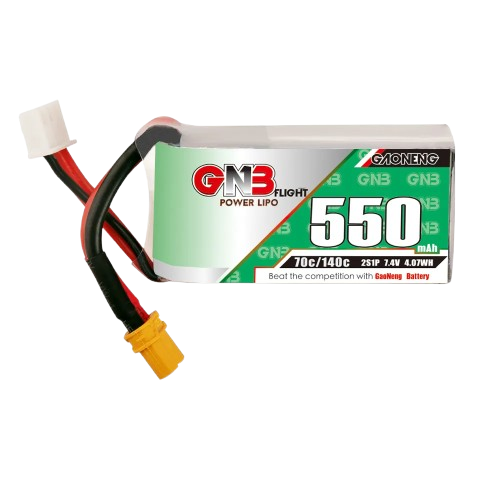 GNB 550mAh 2S1P 7.4V 70C Lipo Battery GNB 550mAh 2S1P 7.4V 70C Lipo Battery