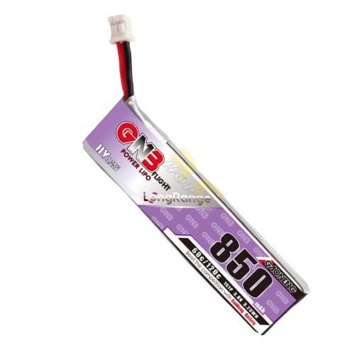 GNB 850mAh 1S1P 3.8V HV 60C PH2.0 Long Type Lipo Battery GNB 850mAh 1S1P 3.8V HV 60C PH2.0 Long Type Lipo Battery