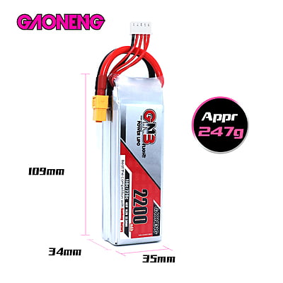 GNB-2200MAH 4S1P 14.8V 110C LIPO BATTERY GNB-2200MAH 4S1P 14.8V 110C LIPO BATTERY