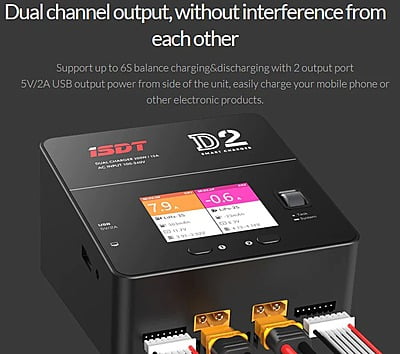 ISDT D2 Mark II Dual Channel 200W Smart Battery Charger ISDT D2 Mark II Dual Channel 200W Smart Battery Charger