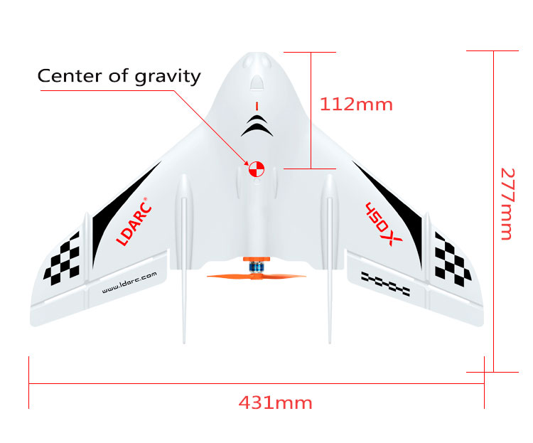 LDARC TINY WING 450X V2 RTF EPP FPV RC Airplane LDARC TINY WING 450X V2 RTF EPP FPV RC Airplane